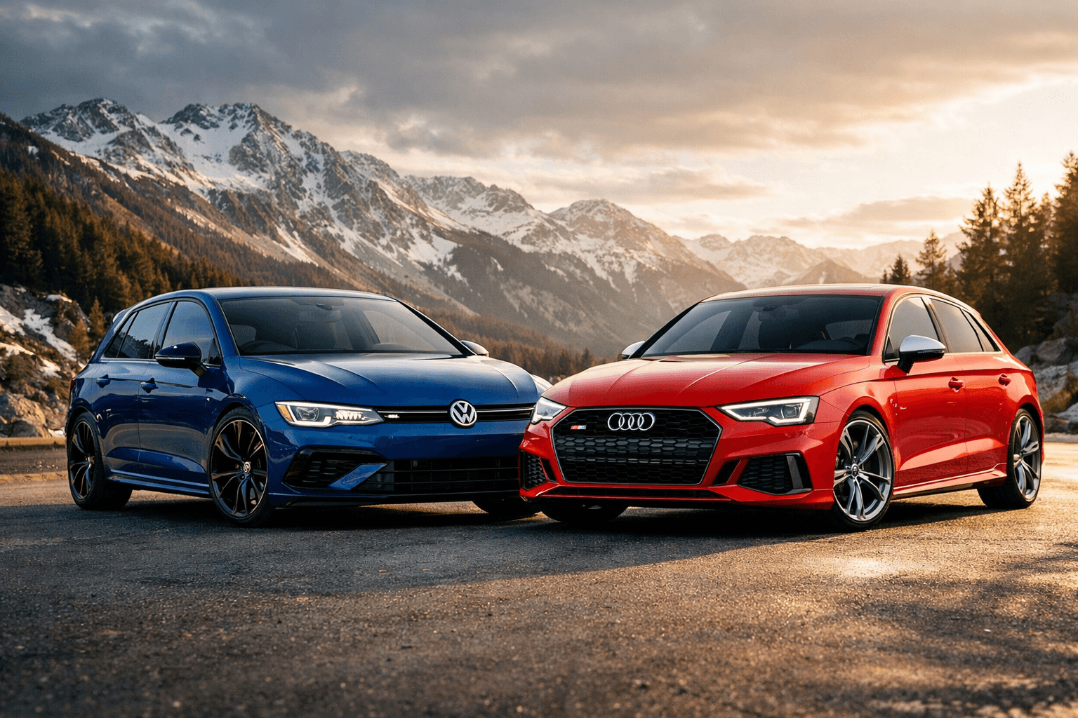 Golf R vs Audi S3: AWD Hot Hatch Showdown